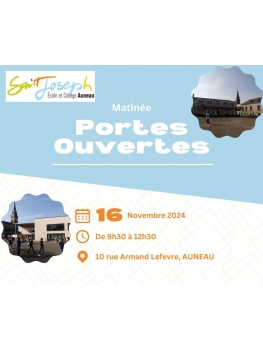 Portes ouvertes établissement Saint-Joseph - Samedi 16 novembre
