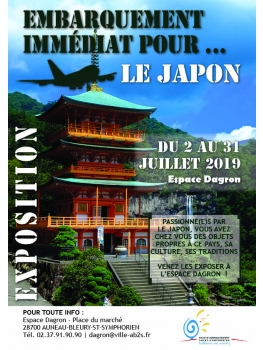Exposition - Embarquement immédiat pour le Japon du 2 au 31 juillet.