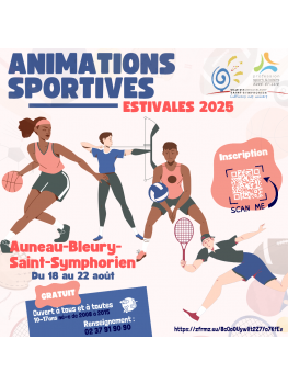 Animations sportives estivales - Du lundi 18 au vendredi 22 août de 14h à 17h30