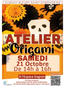 Atelier Origami d'Halloween - Samedi 21 octobre de 14h à 16h