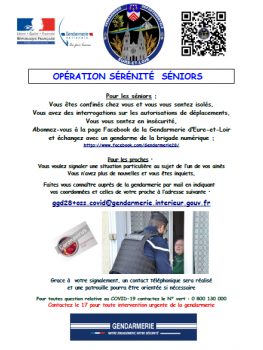 La gendarmerie départementale d'Eure-et-Loir lance l'Opération Sérénité Séniors !