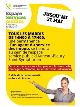 Permanence d’un agent du service des impôts à l’Espace Service Public.