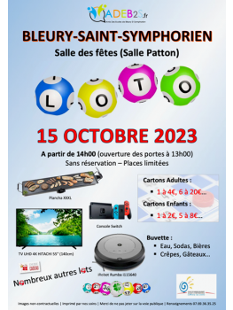 Loto - Dimanche 15 octobre à partir de 14h00