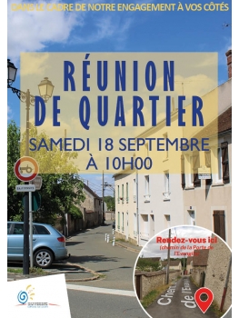 Réunion de quartier - Samedi 18 septembre à 10h00