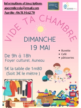 Vide ta chambre - Dimanche 19 mai au Foyer culturel d'Auneau
